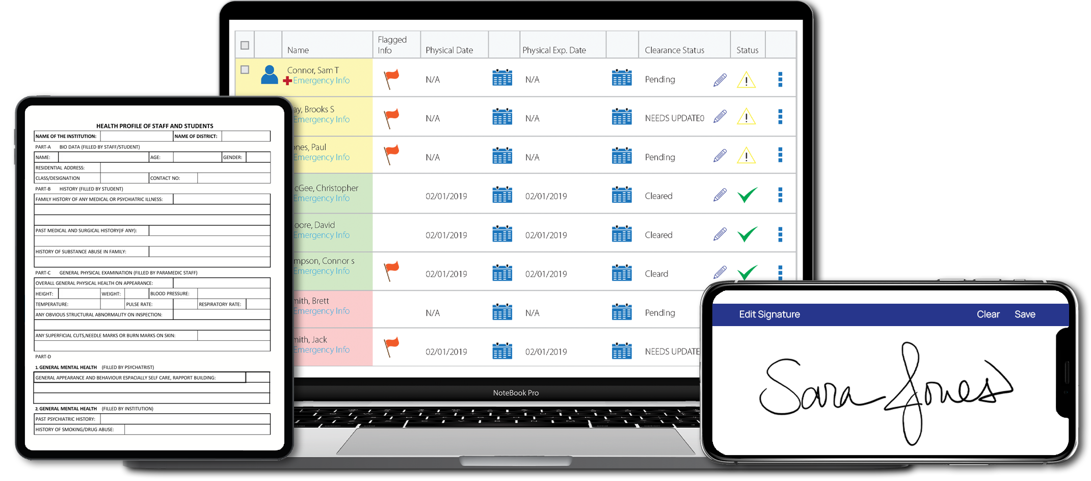 Laptop Phone And Tablet Interface