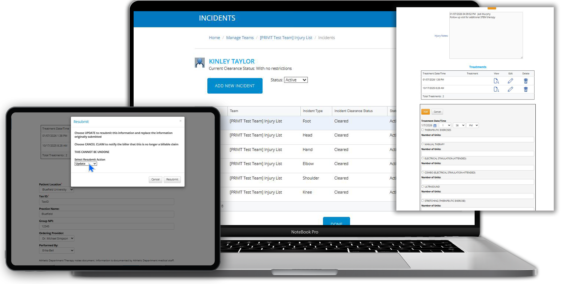 Injury Management - Insurance Billing